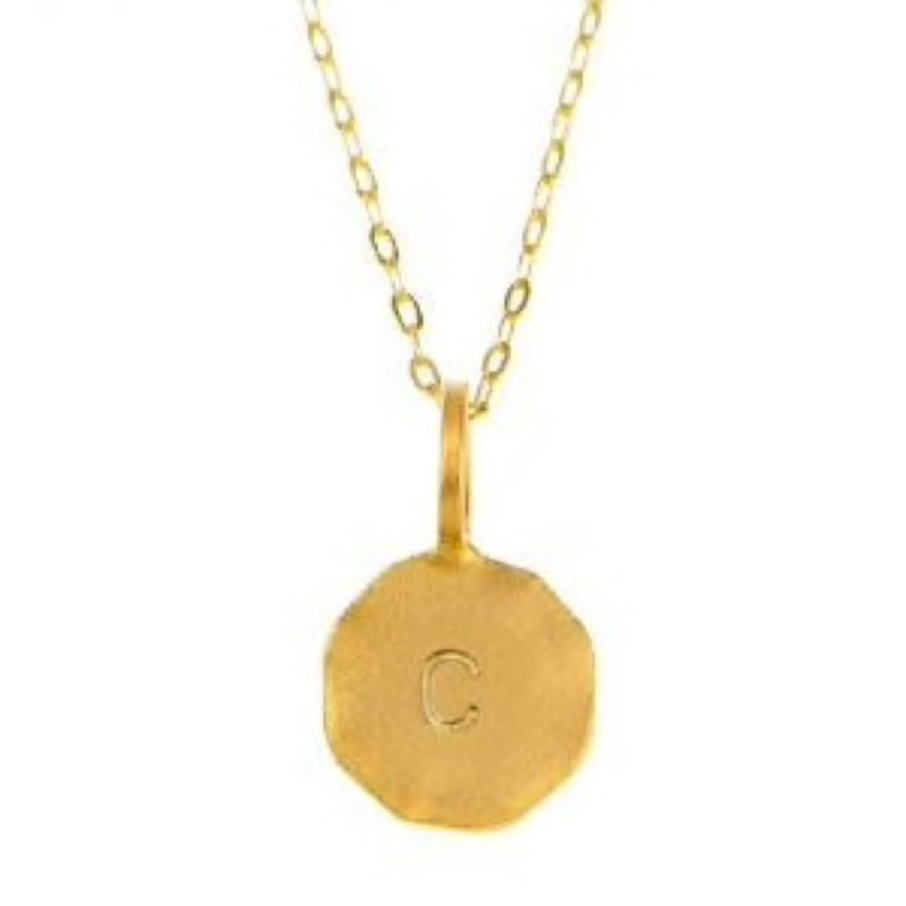Charlene K vermeil letter pendant necklace
